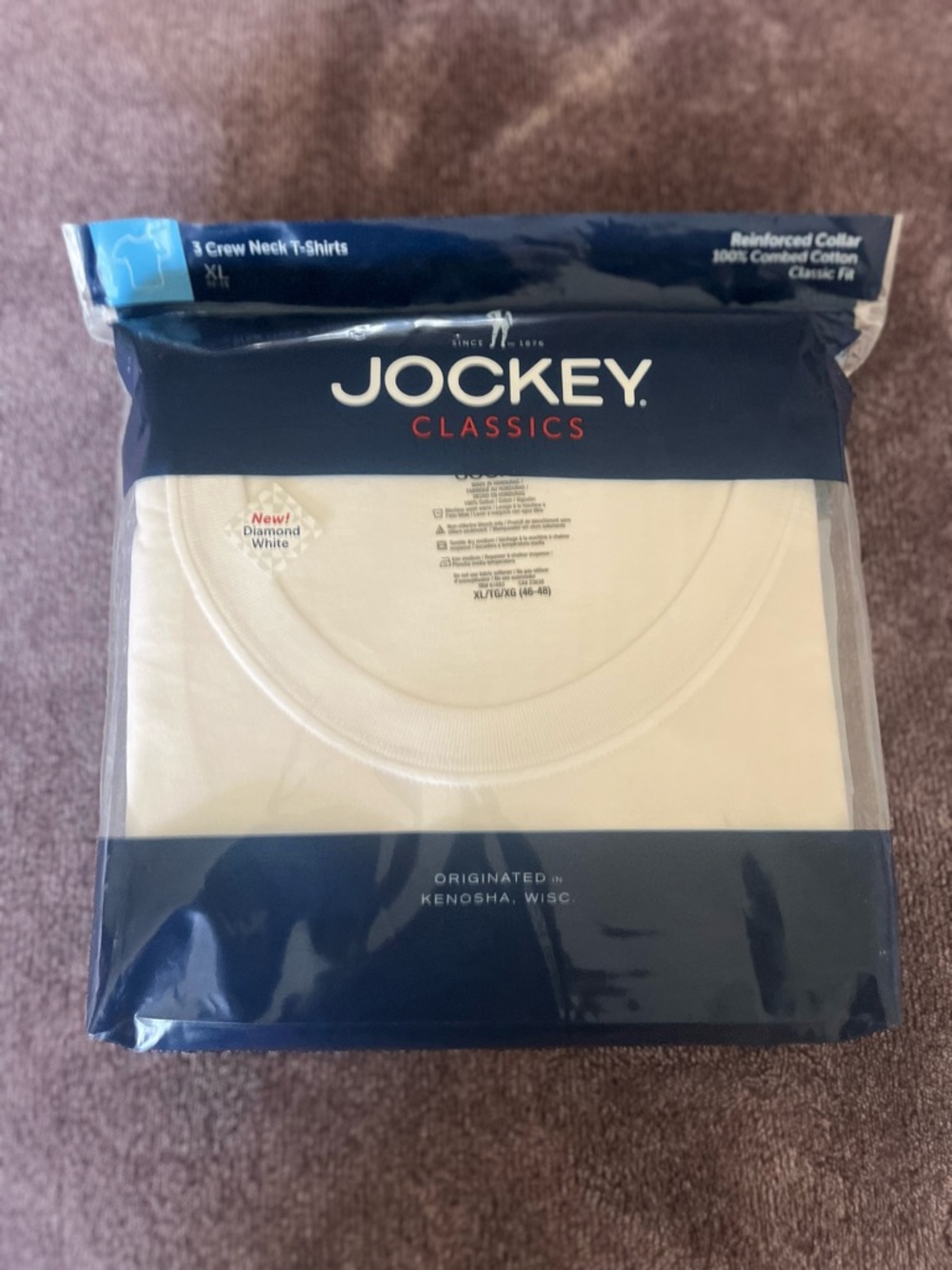 Jockey Classics 3-Pack Crew Neck T-Shirts - Diamond White